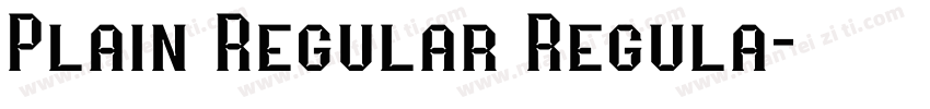 Plain Regular Regula字体转换
